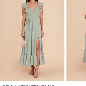 Sage Green birdie grey bridesmaid dress